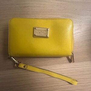 Michael Kors Yellow Wristlet Wallet